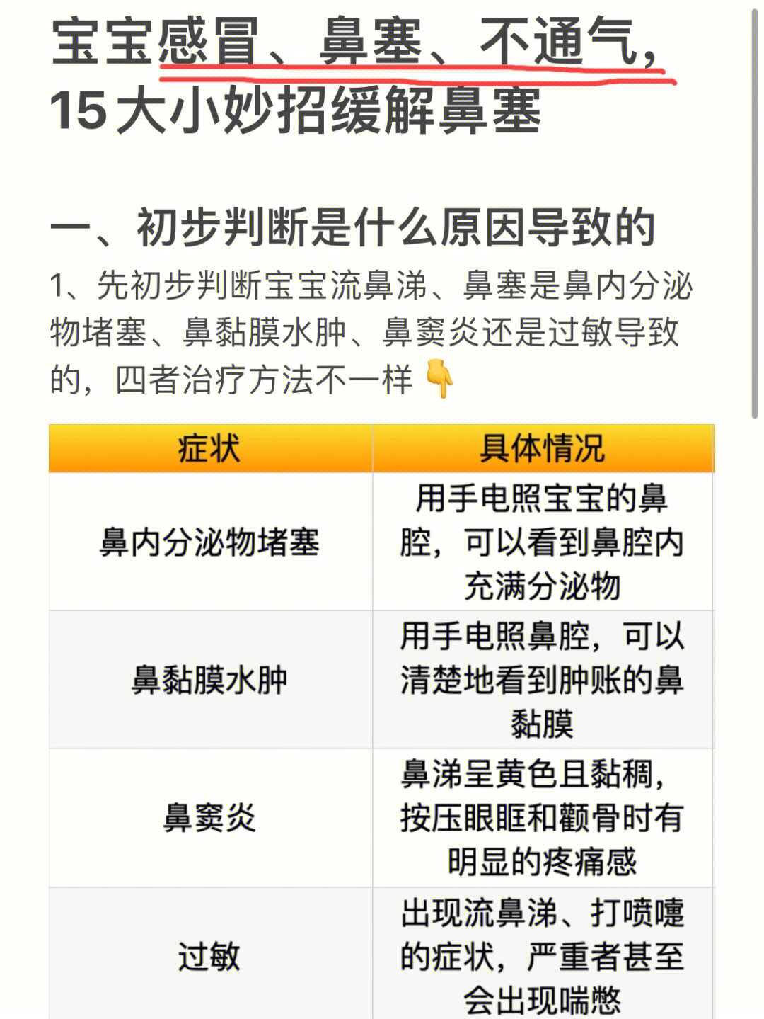 关于4个月宝宝感冒鼻塞怎么办的详细解答